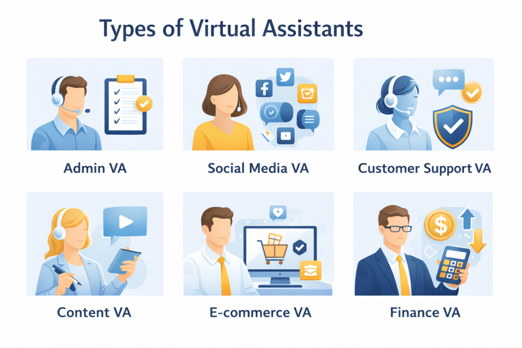 types of virtual assistant for business