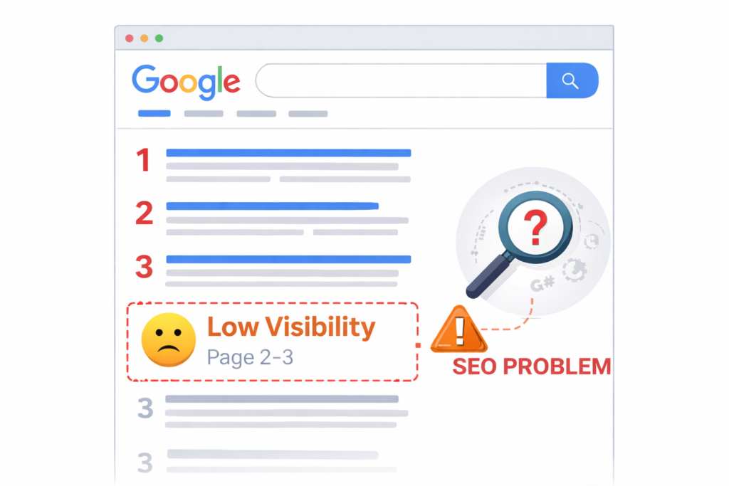 website not ranking on Google